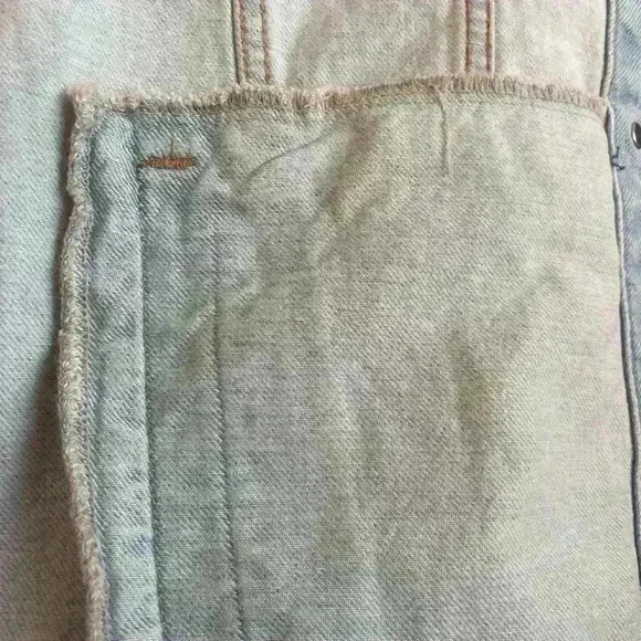 TOPSHOP light blue faded Unfinished bottom hem JEAN JACKET never worn 14 - Picture 6 of 10